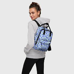 Рюкзак женский Синие каракули, цвет: 3D-принт — фото 2