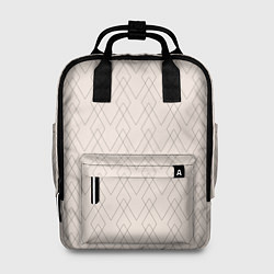 Рюкзак женский Бежевый геометричные линии, цвет: 3D-принт