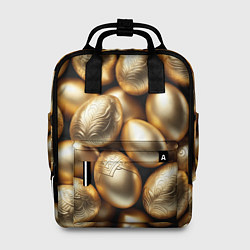 Рюкзак женский Золотые Пасхальные яйца, цвет: 3D-принт
