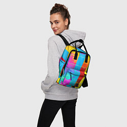 Рюкзак женский Цветная абстракция - поп арт, цвет: 3D-принт — фото 2