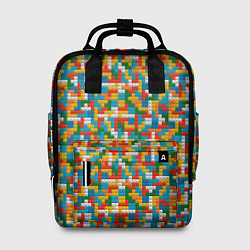 Рюкзак женский Плитки тетриса, цвет: 3D-принт