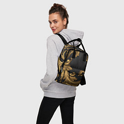 Рюкзак женский Лепнина золотые объемные узоры, цвет: 3D-принт — фото 2