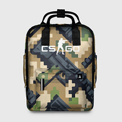 Рюкзак женский Counter Strike - pixel military pattern, цвет: 3D-принт