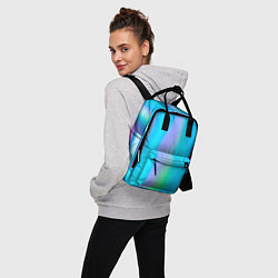 Рюкзак женский Неоновые голографические линии, цвет: 3D-принт — фото 2