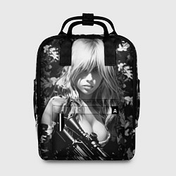 Женский рюкзак Блондинка с винтовкой