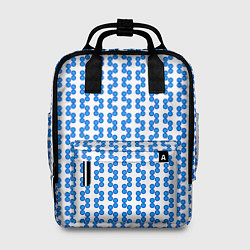 Рюкзак женский Синие кружки патерн, цвет: 3D-принт