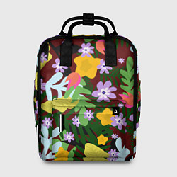 Рюкзак женский Гавайская цветочная расцветка, цвет: 3D-принт