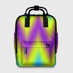 Рюкзак женский Неоновый зигзаг, цвет: 3D-принт