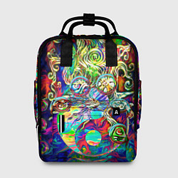 Рюкзак женский Знаковые пузырьки, цвет: 3D-принт