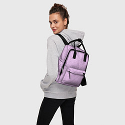 Рюкзак женский Нежный розовый мозаика, цвет: 3D-принт — фото 2