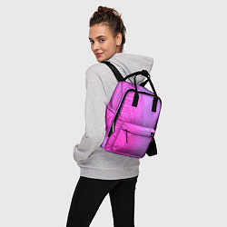 Рюкзак женский Розовые градиентные линии, цвет: 3D-принт — фото 2