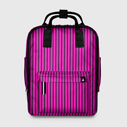 Рюкзак женский Яркий розовый в полоску, цвет: 3D-принт