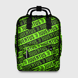 Рюкзак женский Juventus green pattern sport, цвет: 3D-принт