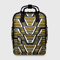 Рюкзак женский Техно броня жёлтая, цвет: 3D-принт