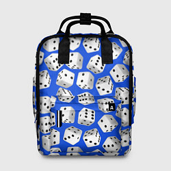 Рюкзак женский Игральные кубики узор, цвет: 3D-принт