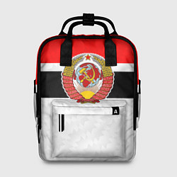 Рюкзак женский Герб СССР - ретро цвета, цвет: 3D-принт