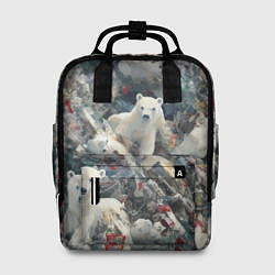 Рюкзак женский Найди всех медвежат - паттерн, цвет: 3D-принт