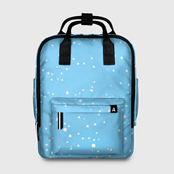 Рюкзак женский Снежинки на нежно голубом, цвет: 3D-принт