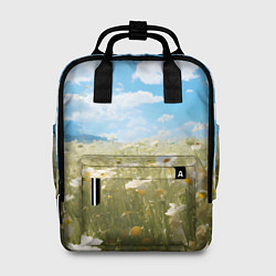 Рюкзак женский Ромашковое поле, цвет: 3D-принт