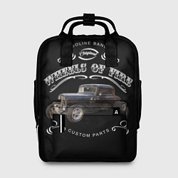 Женский рюкзак Хот-род и надпись колеса огня