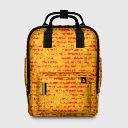 Рюкзак женский Яркий красно-жёлтый абстарктный полосатый, цвет: 3D-принт