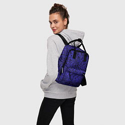 Рюкзак женский Чёрно-синий абстрактный узор, цвет: 3D-принт — фото 2