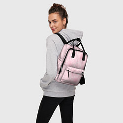 Рюкзак женский Розовый цветочный паттерн, цвет: 3D-принт — фото 2