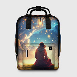 Рюкзак женский Небесный пейзаж - сюрреализм, цвет: 3D-принт