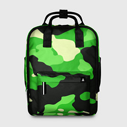 Рюкзак женский Зелёный камуфляж текстура, цвет: 3D-принт