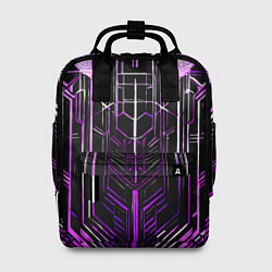 Рюкзак женский Purple lines on a black background, цвет: 3D-принт