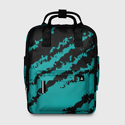 Рюкзак женский The color is black and light blue, цвет: 3D-принт