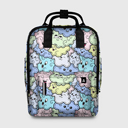 Рюкзак женский Милые облачка мультяшные, цвет: 3D-принт