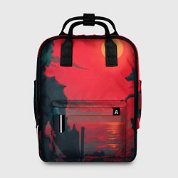 Рюкзак женский Человек и волк, цвет: 3D-принт