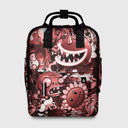 Рюкзак женский Растения против зомби в красном цвете, цвет: 3D-принт