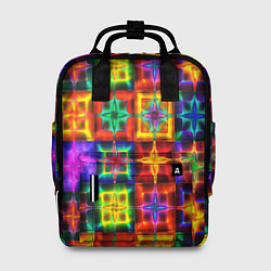 Рюкзак женский Неоновое стекло абстракция, цвет: 3D-принт