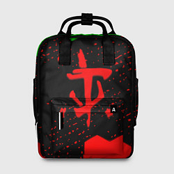 Рюкзак женский Doom лого соты текстура, цвет: 3D-принт