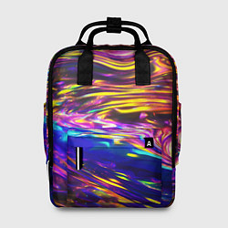Рюкзак женский Неоновые полосы текстура, цвет: 3D-принт