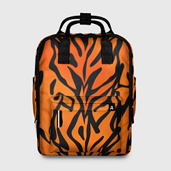 Рюкзак женский Тигровый огненный паттерн, цвет: 3D-принт