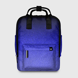 Рюкзак женский Градиент индиго из чёрно в синий текстура крошка, цвет: 3D-принт