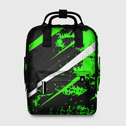 Рюкзак женский Color black and green, цвет: 3D-принт