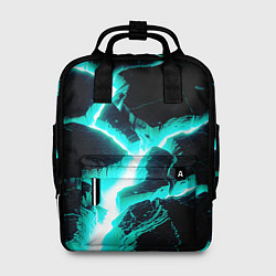 Рюкзак женский Color light blue black, цвет: 3D-принт