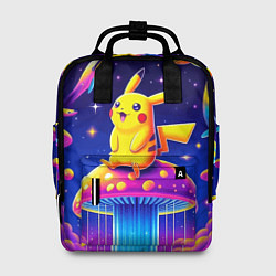 Женский рюкзак Pikachu sits on a fly agaric - ai art fantasy