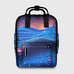 Рюкзак женский Синяя дюна - текстура, цвет: 3D-принт