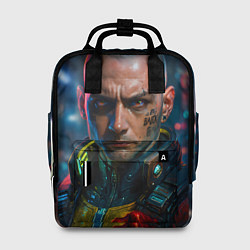 Рюкзак женский Мужчина в стиле киберпанка, цвет: 3D-принт