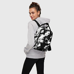 Рюкзак женский Брызги и штрихи черной краски, цвет: 3D-принт — фото 2