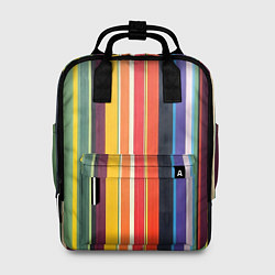 Рюкзак женский Разноцветная полоска, цвет: 3D-принт