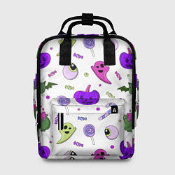 Женский рюкзак Halloween purple pumpkin pattern