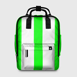 Женский рюкзак Color light green white lines