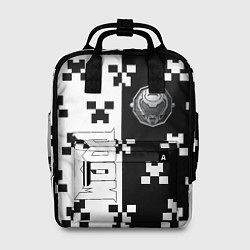 Рюкзак женский Doom x minecraft pattern, цвет: 3D-принт
