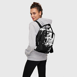 Рюкзак женский Doom штрихи красок черные, цвет: 3D-принт — фото 2